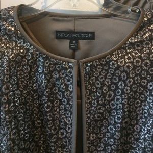 Albert Nipon sequined jacket and silky tank